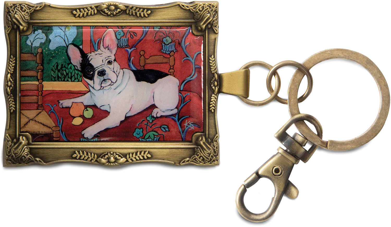 French Bulldog - Muttisse by Paw Palettes - French Bulldog - Muttisse - 2"x 2.75" Key Chain
