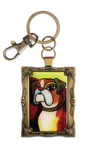 Boxer - Pawcasso by Paw Palettes - 2"x 2.75" Key Chain