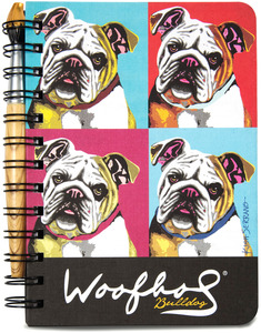 Bulldog Woofhol by Paw Palettes - 5" x 7" Journal & Pen Set