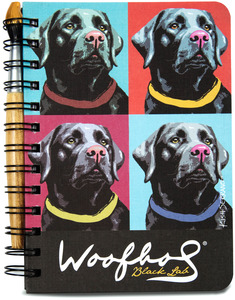 Black Lab Woofhol by Paw Palettes - 5" x 7" Warhol Journal & Pen Set