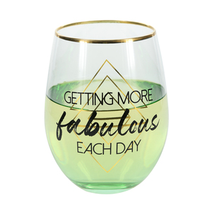 Fabulous by Salty Celebration - Stemless Wine Glass