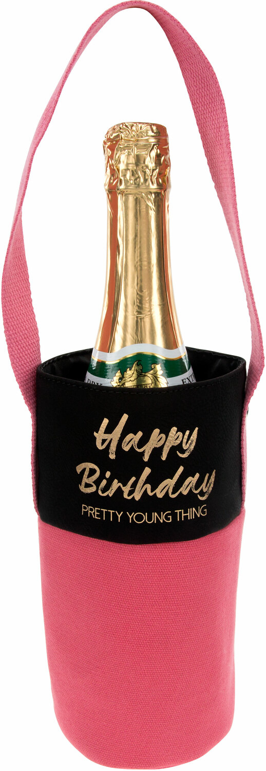 Happy Birthday by Salty Celebration - Happy Birthday - Canvas Bottle Gift Bag