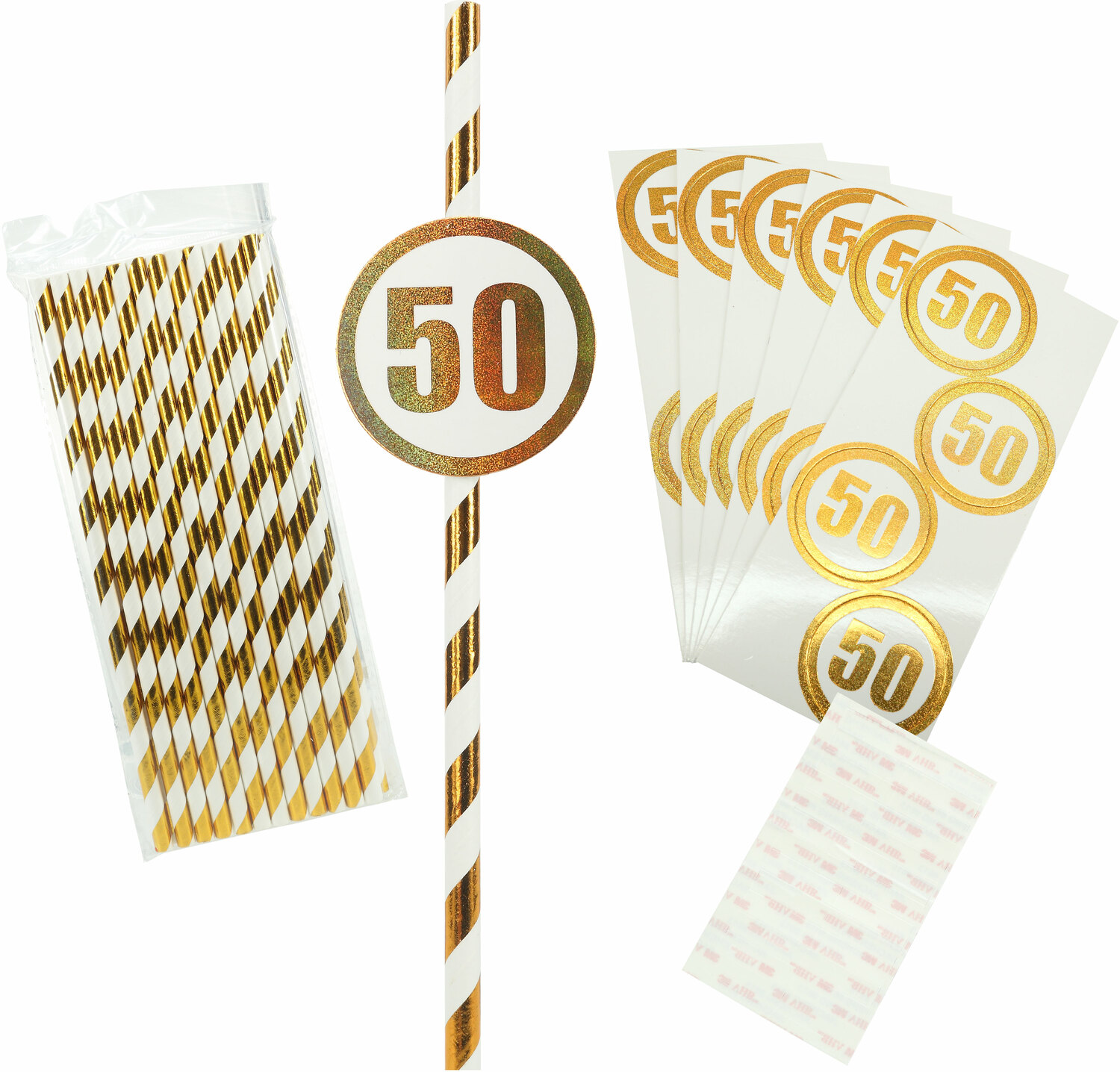 50 by Salty Celebration - 50 - 24 Pack Party Straws