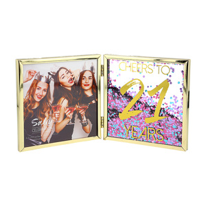 Cheers to 21 by Salty Celebration - 4.75" Hinged Sentiment Frame