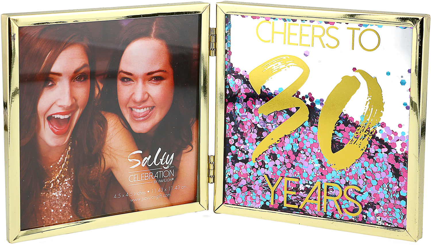 Cheers to 30 by Salty Celebration - Cheers to 30 - 4.75" Hinged Sentiment Frame