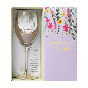 Daughter by Outpouring of Love - Gift Boxed 19 oz Crystal Wine Glass