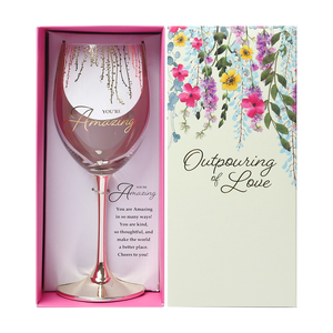 Amazing by Outpouring of Love - Gift Boxed 19 oz Crystal Wine Glass