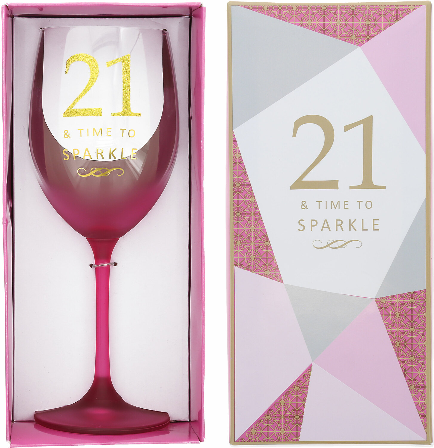 21 by Outpouring of Love - 21 - Gift Boxed 19 oz Crystal Wine Glass