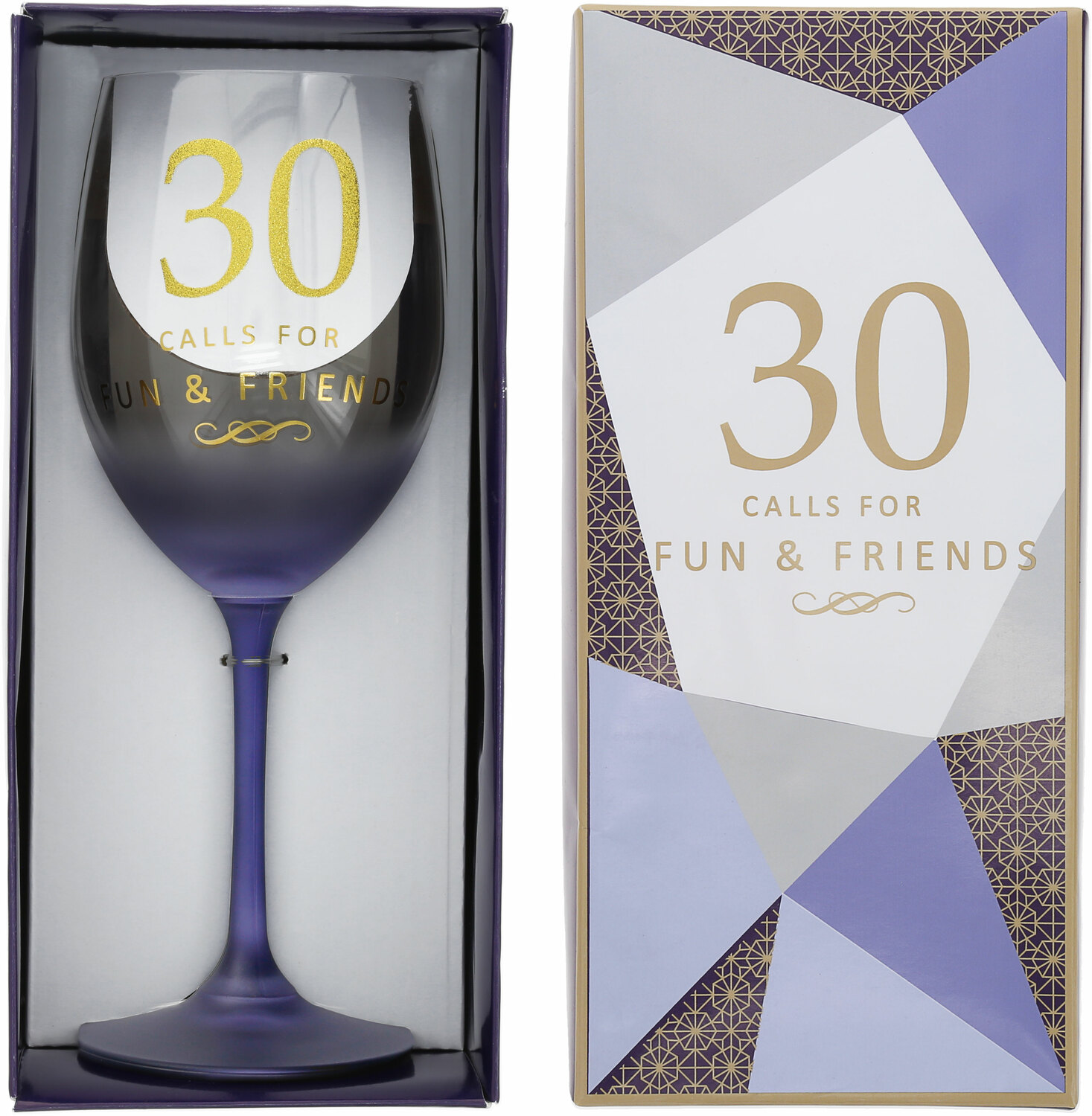 30 by Outpouring of Love - 30 - Gift Boxed 19 oz Crystal Wine Glass