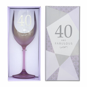 40 by Outpouring of Love - Gift Boxed 19 oz Crystal Wine Glass