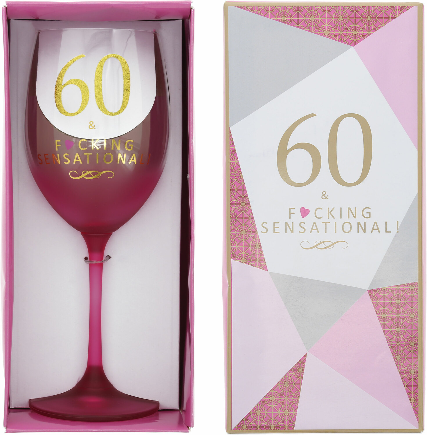 60 by Outpouring of Love - 60 - Gift Boxed 19 oz Crystal Wine Glass