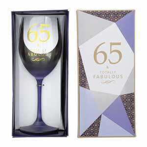 65 by Outpouring of Love - Gift Boxed 19 oz Crystal Wine Glass