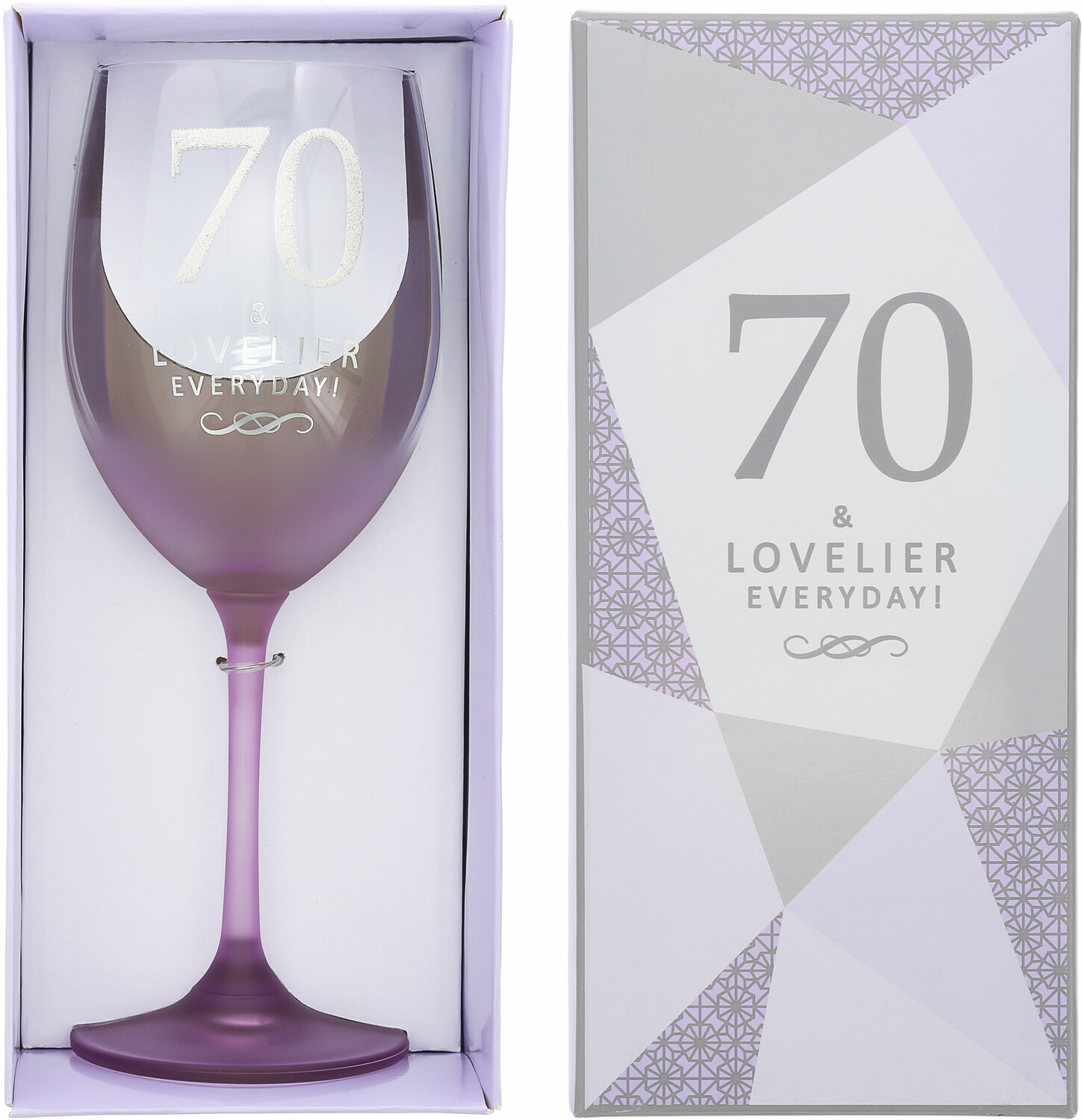 70 by Outpouring of Love - 70 - Gift Boxed 19 oz Crystal Wine Glass