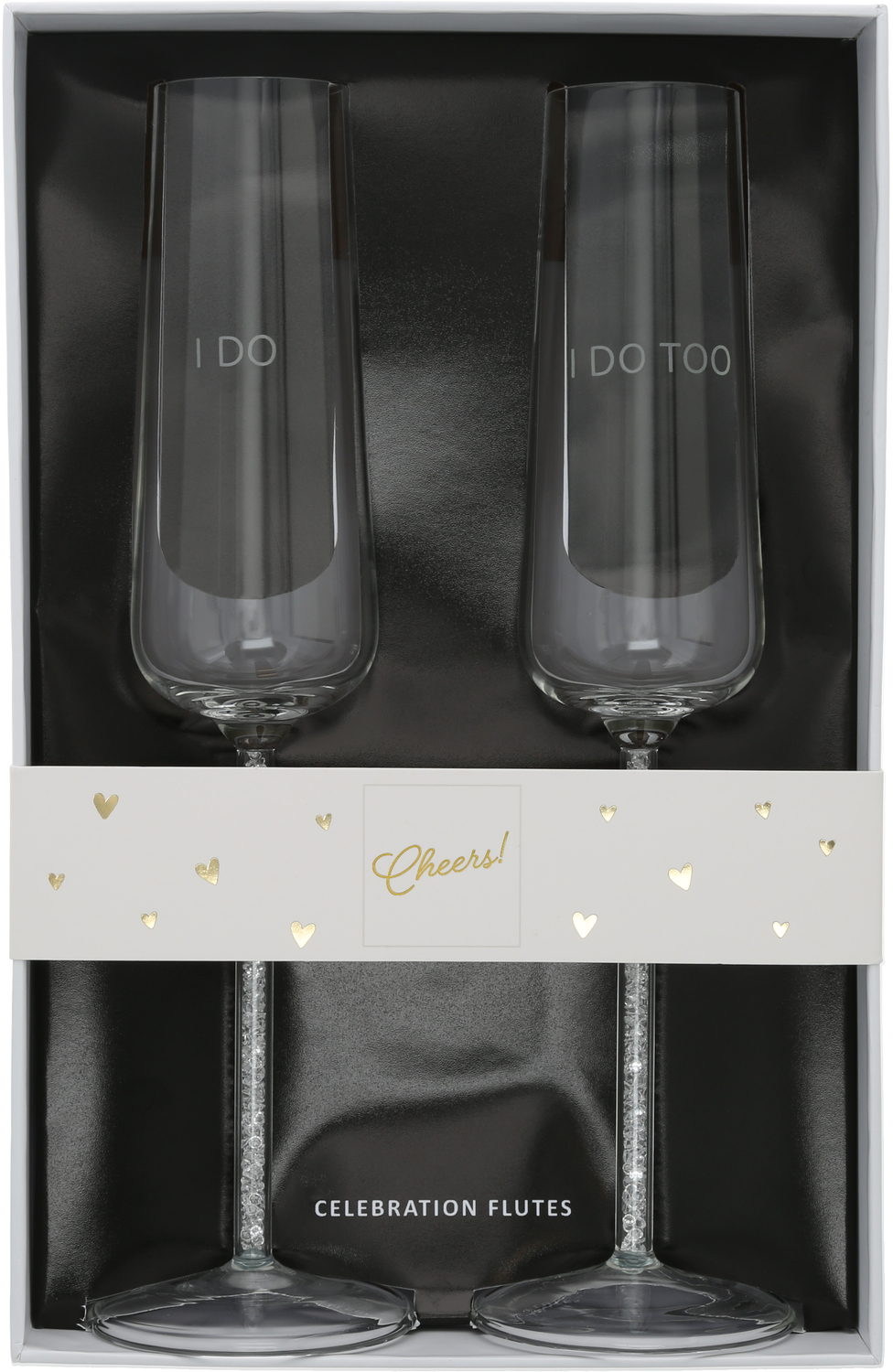 I Do Too by Outpouring of Love - I Do Too -  Gift Boxed 7 oz Glass Toasting Flute Set