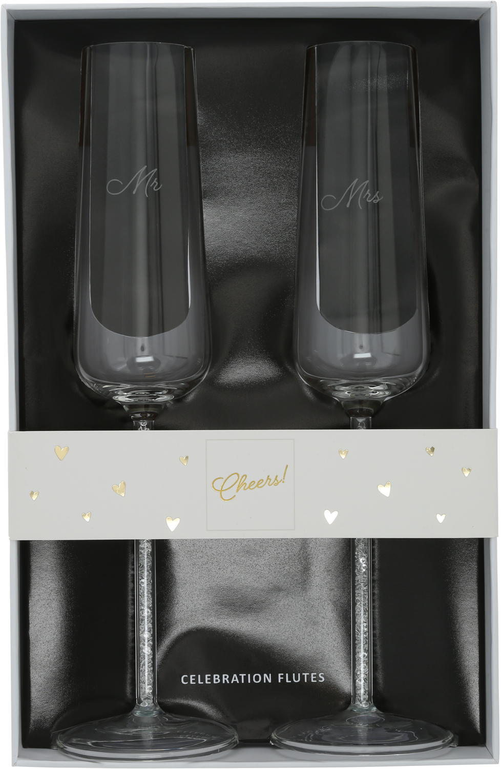 Mr. & Mrs.  by Outpouring of Love - Mr. & Mrs.  -  Gift Boxed 7 oz Glass Toasting Flute Set
