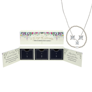 3 Days of Silver Sparkle by Outpouring of Love - White Gold Plated Cubic Zirconia Necklace, Bracelet, and Earrings Set