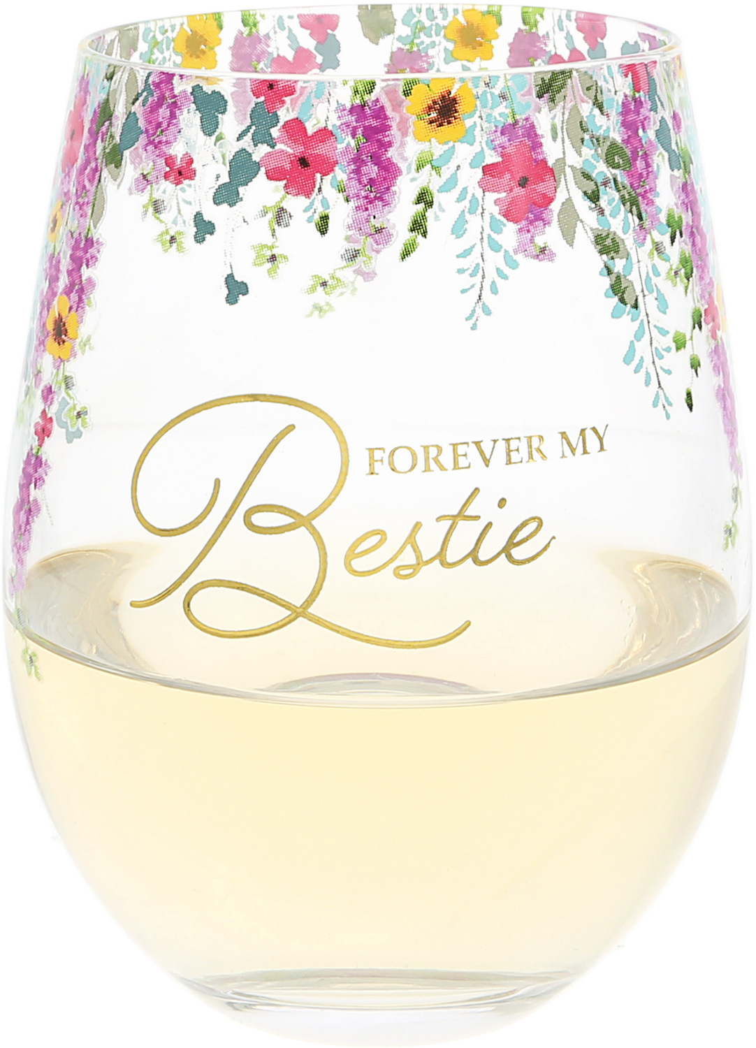 Forever Bestie by Outpouring of Love - Forever Bestie - Gift Boxed 17 oz Stemless Wine Glass