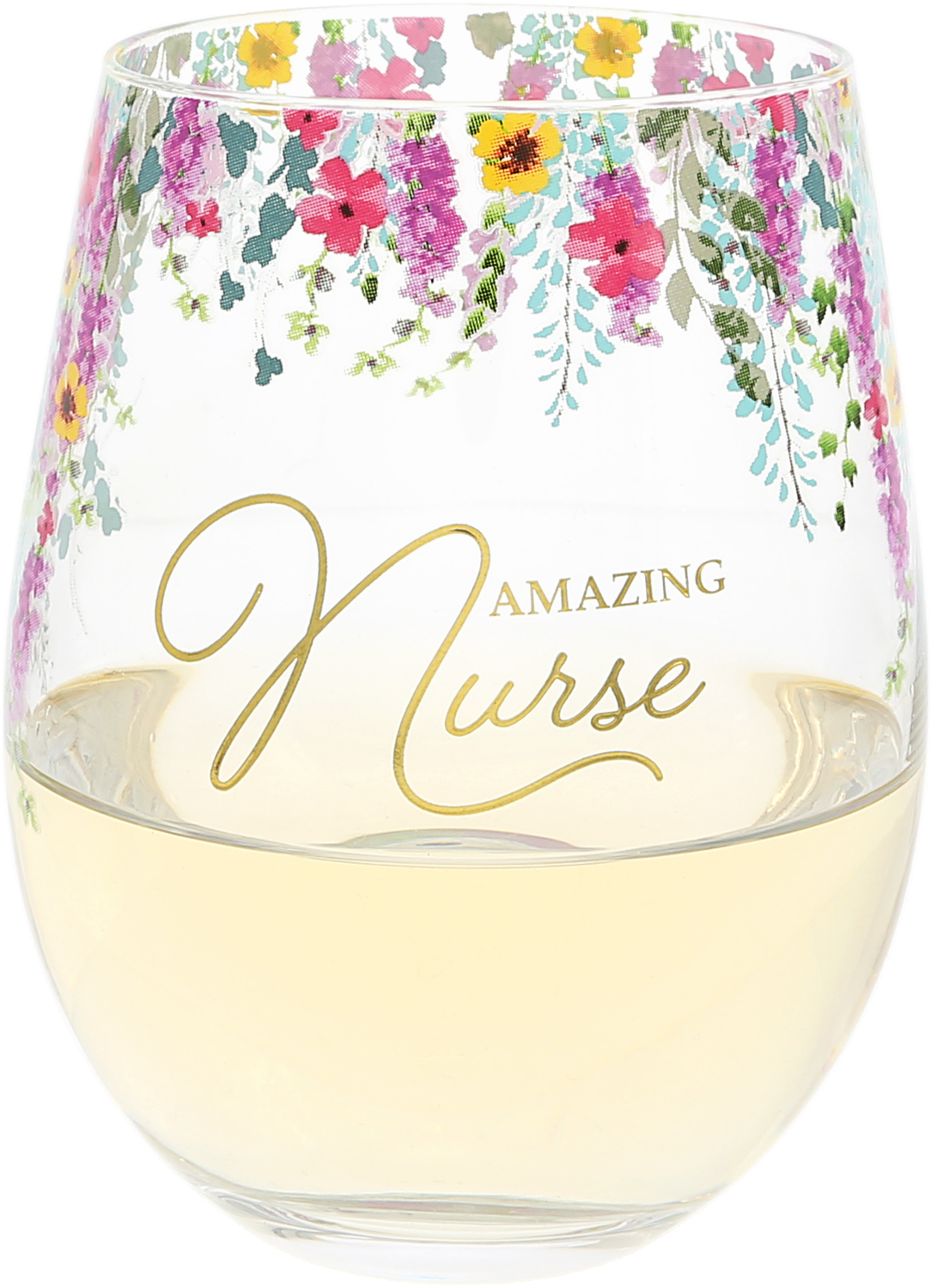 Amazing Nurse by Outpouring of Love - Amazing Nurse - Gift Boxed 17 oz Stemless Wine Glass