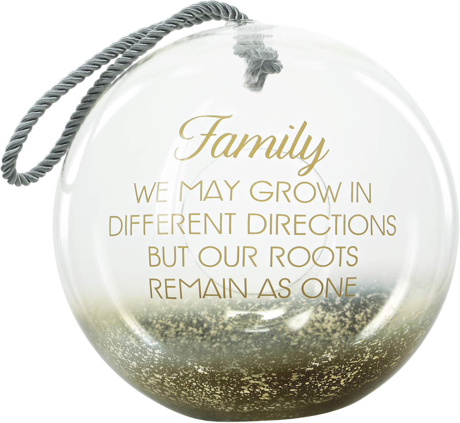 Family Roots by Lots of Lanterns - Family Roots - 11.5" Gold Glass Lantern