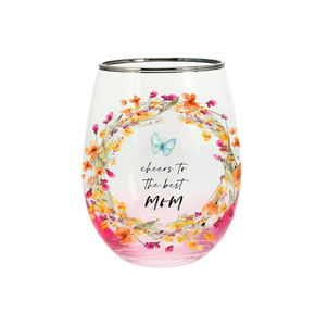 Mom by Meadows of Joy - 20 oz Stemless Wine Glass