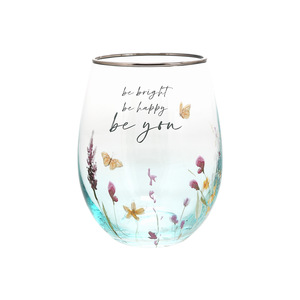 Be You by Meadows of Joy - 20 oz Stemless Wine Glass