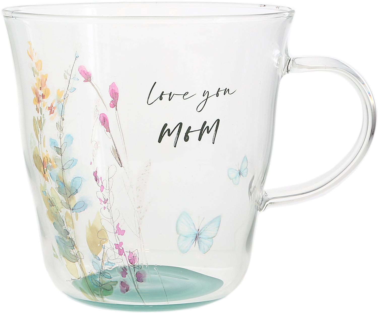Love You Mom by Meadows of Joy - Love You Mom - 13.5 oz Glass Cup 