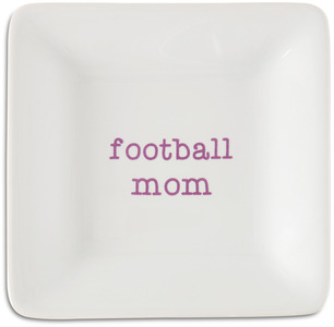 Football Mom by Mom Love - 4.5" Keepsake Dish