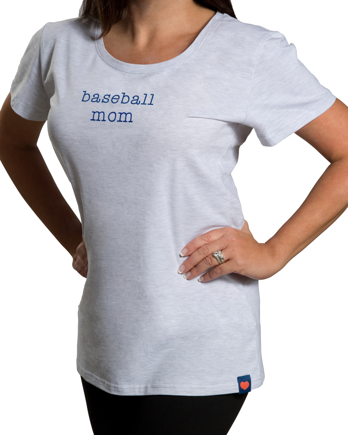 Baseball Mom by Mom Love - Baseball Mom - Small Gray T-Shirt