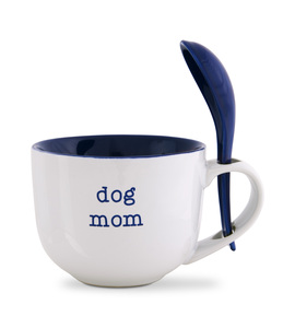 Dog Mom by Mom Love - 16 oz Soup Bowl with Spoon