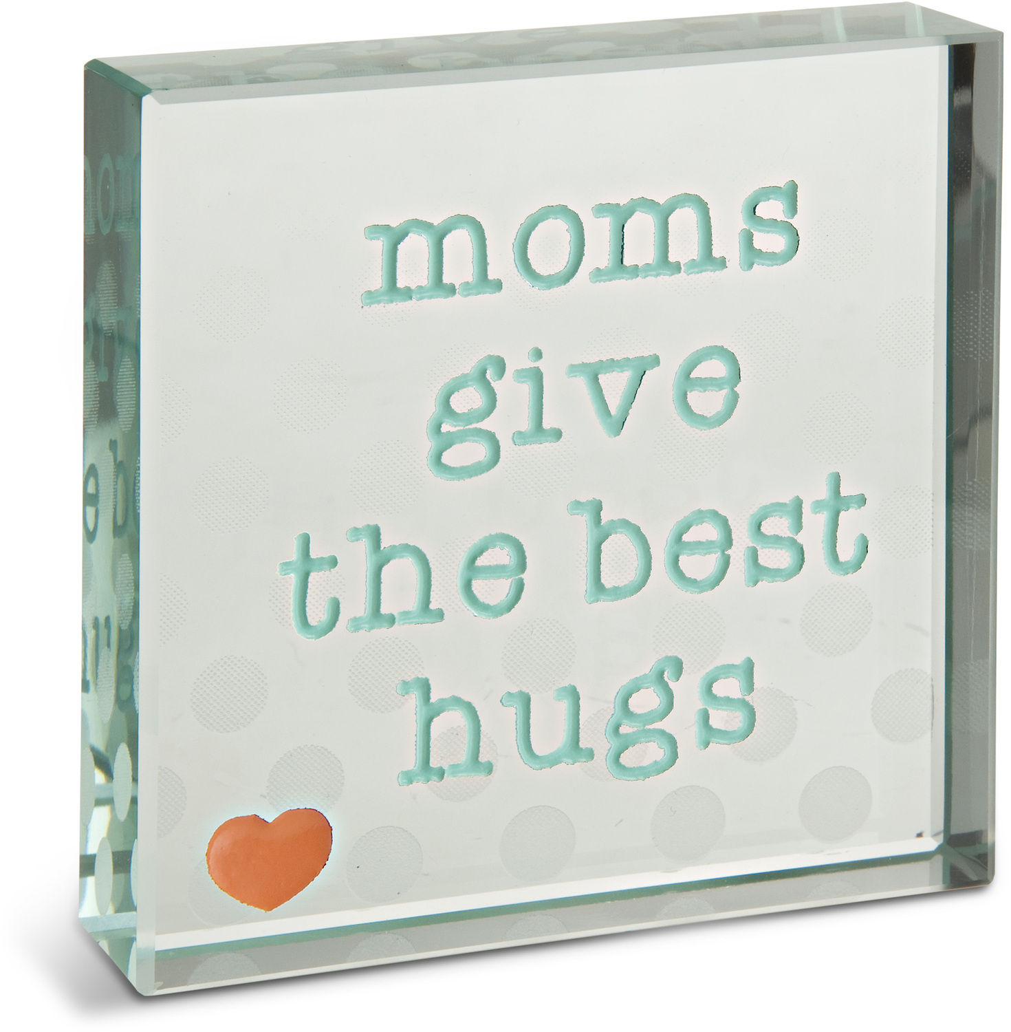 Best Hugs by Mom Love - Best Hugs - 3" x 3" Glass Plaque
