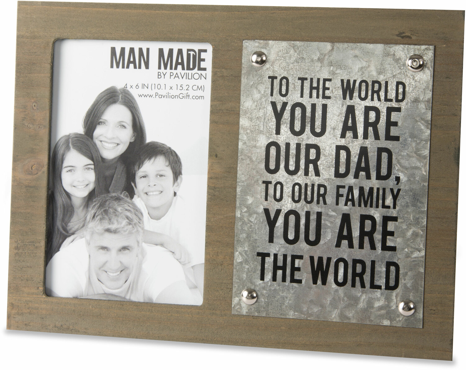 Dad by Man Made - Dad - 7" x 9.5" Frame
(Holds 4" x 6" Photo)