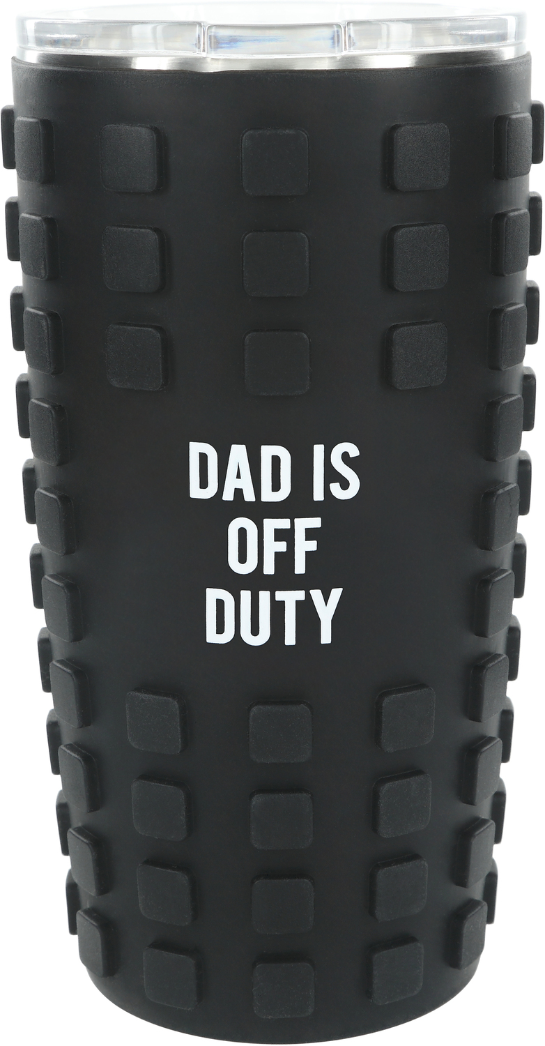 Dad Off Duty by Man Made - Dad Off Duty - 20 oz Travel Tumbler with 3D Silicone Wrap