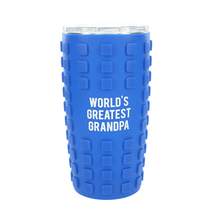 Grandpa by Man Made - 20 oz Travel Tumbler with 3D Silicone Wrap
