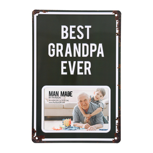 Best Grandpa by Man Made - 8" x 11.75" Tin Frame
(Holds 6" x 4" Photo)