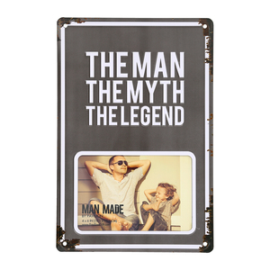 Man Myth Legend by Man Made - 8" x 11.75" Tin Frame
(Holds 6" x 4" Photo)