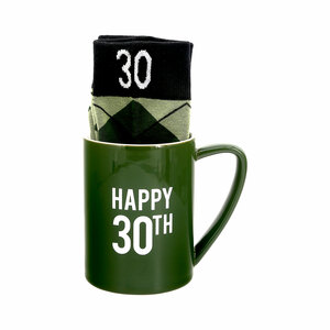Happy 30th by Man Made - 18 oz Mug and Sock Set