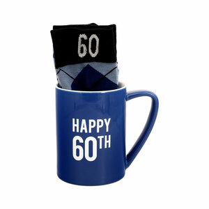 Happy 60th by Man Made - 18 oz Mug and Sock Set