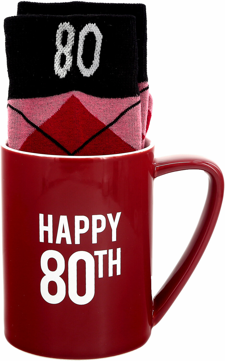 Happy 80th by Man Made - Happy 80th - 18 oz Mug and Sock Set