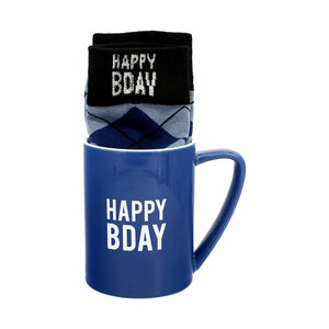 Happy Bday by Man Made - 18 oz Mug and Sock Set