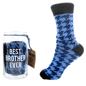 Best Brother by Man Made - 16 oz Beer Can Glass and Sock Set