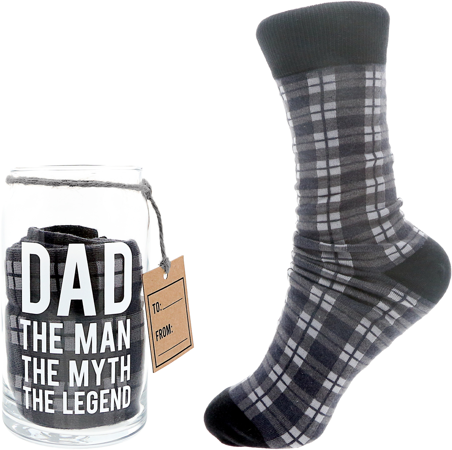 The Legend by Man Made - The Legend - 16 oz Beer Can Glass and Sock Set