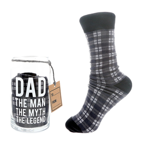 The Legend by Man Made - 16 oz Beer Can Glass and Sock Set
