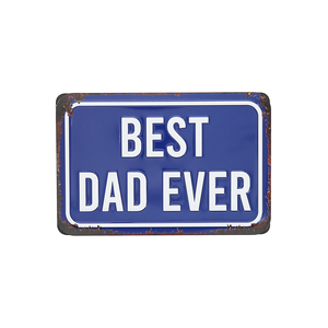 Best Dad by Man Made - 6" x 4" Tin Plaque