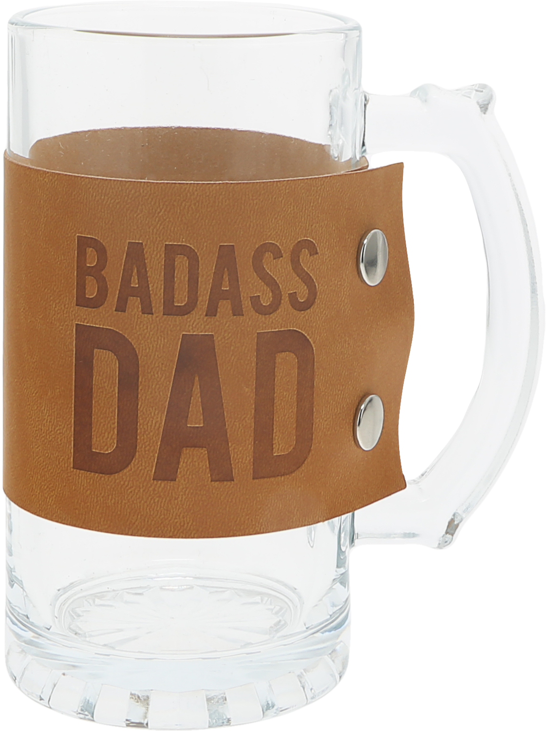 Badass by Man Made - Badass - 16 oz. Glass Stein with PU Leather Wrap
