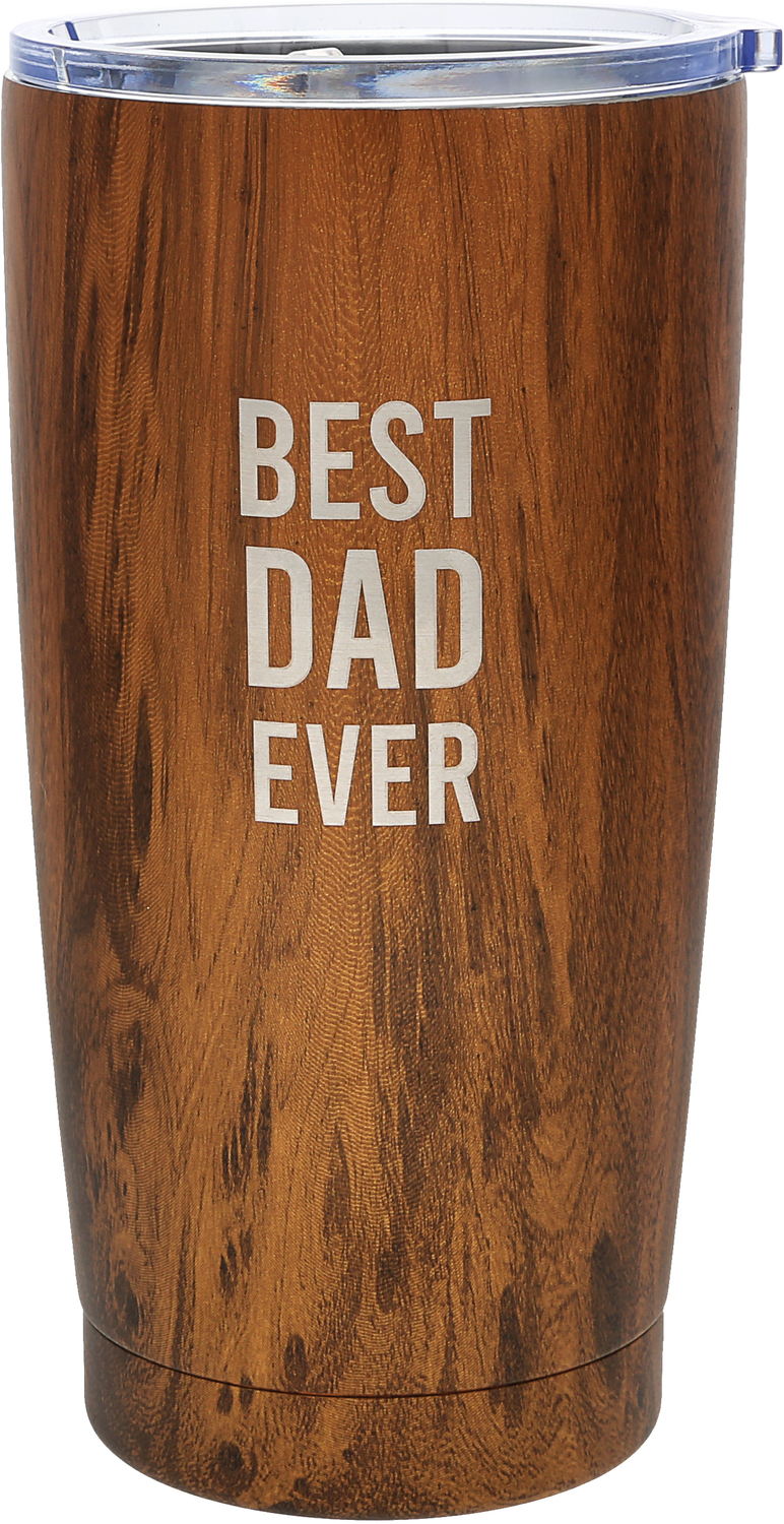 Dad by Man Made - Dad - 20 oz Wood Finish Stainless Steel Travel Tumbler