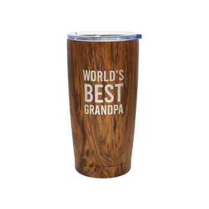 Grandpa by Man Made - 20 oz Wood Finish Stainless Steel Travel Tumbler