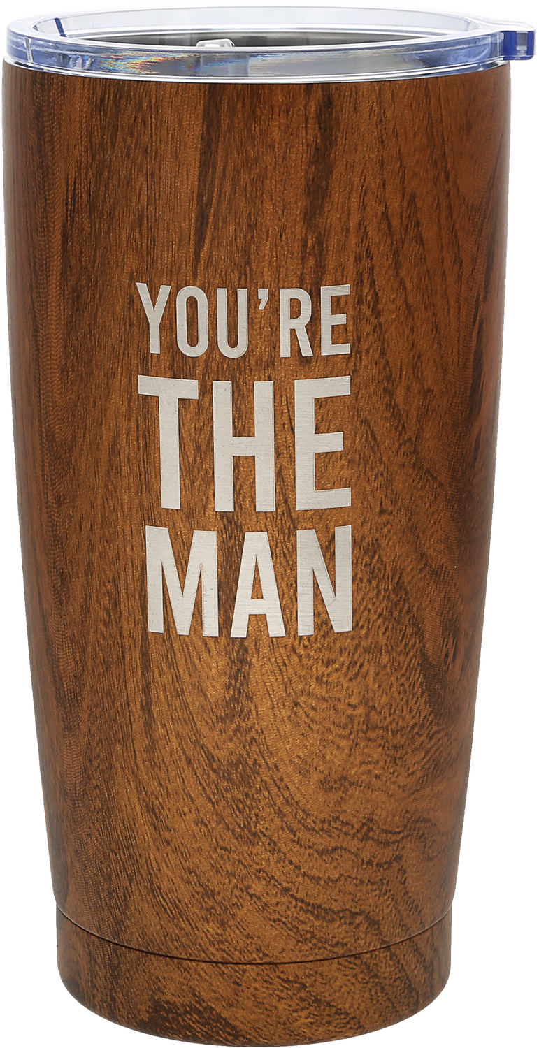 The Man by Man Made - The Man - 20 oz Wood Finish Stainless Steel Travel Tumbler