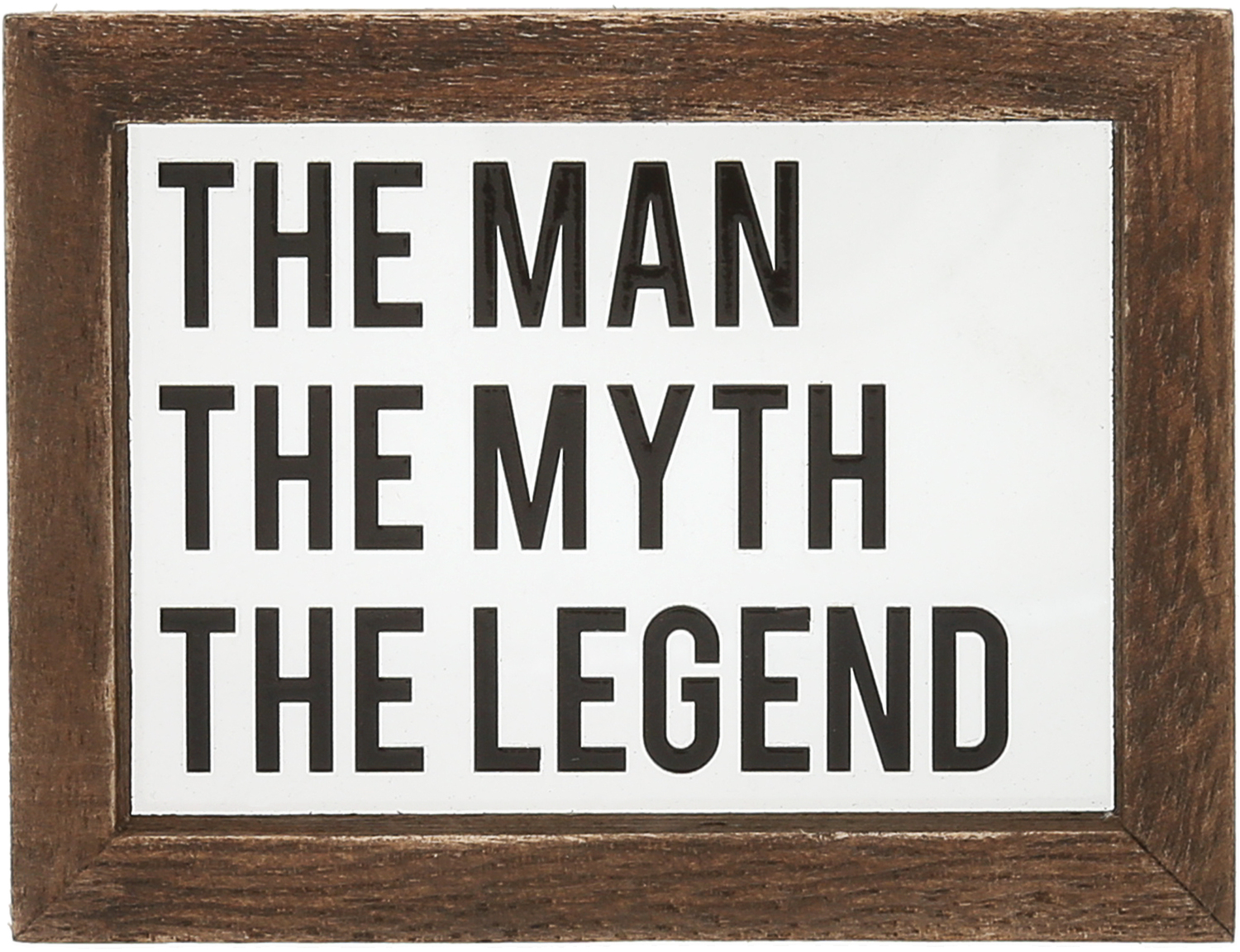 The Man by Man Made - The Man - 4" x 3" Wood Framed Glass Plaques