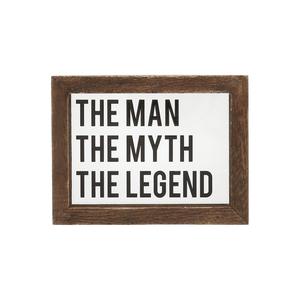 The Man by Man Made - 4" x 3" Wood Framed Glass Plaques