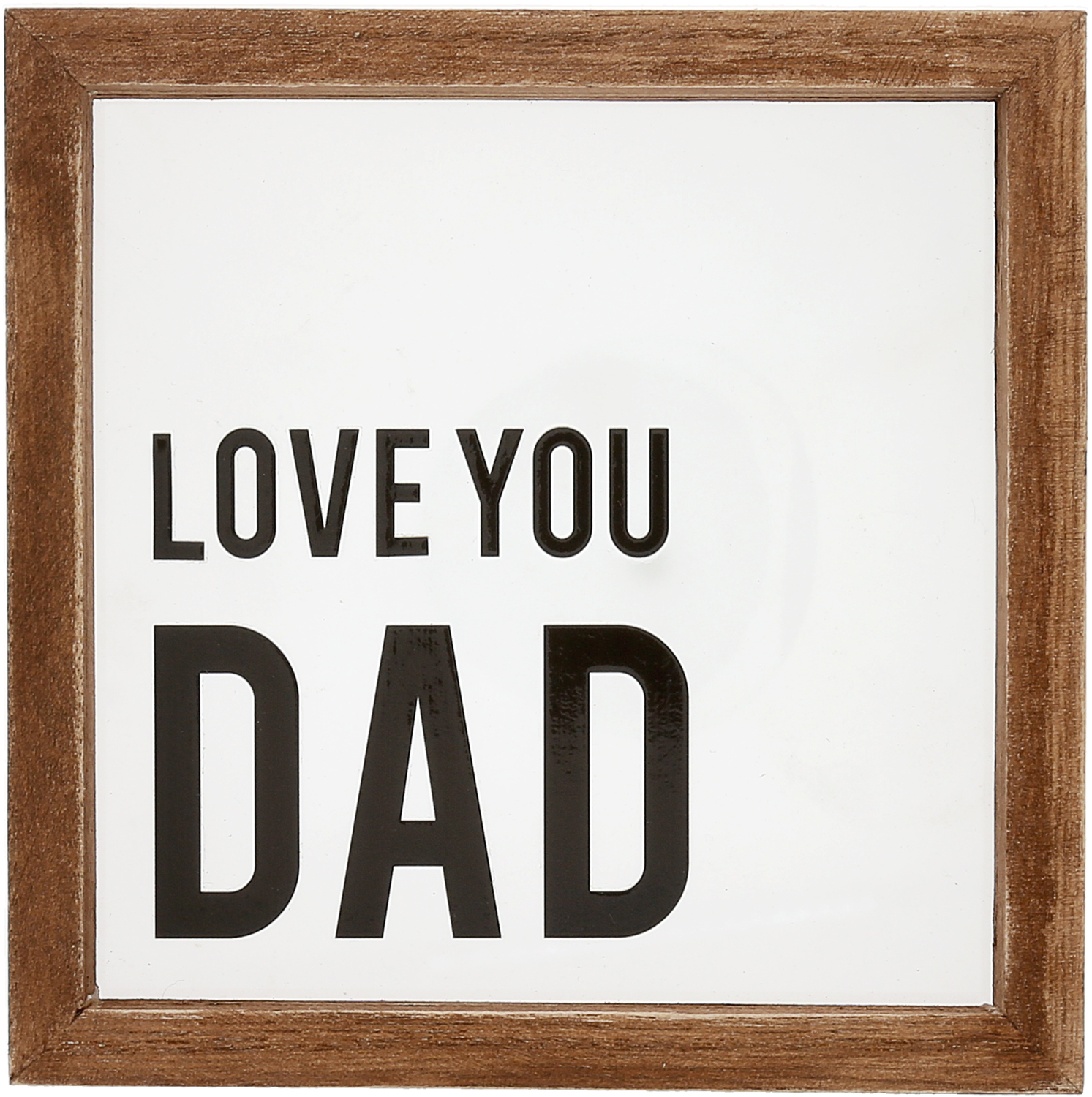 Love You Dad by Man Made - Love You Dad - 5" x 5" Wood Framed Glass Plaques